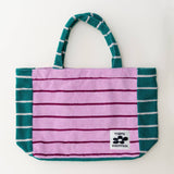 Tarta Gelatina - Handtuchtasche mit Streifen • Pink / Teal - ROSA ECK