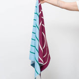 Tarta Gelatina - Wende-Badetuch • Plum / Sky Blue - ROSA ECK