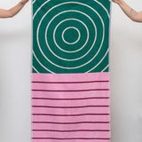 Tarta Gelatina - Wende-Badetuch • Teal / Pink - ROSA ECK