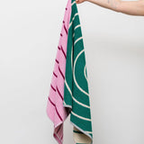 Tarta Gelatina - Wende-Badetuch • Teal / Pink - ROSA ECK