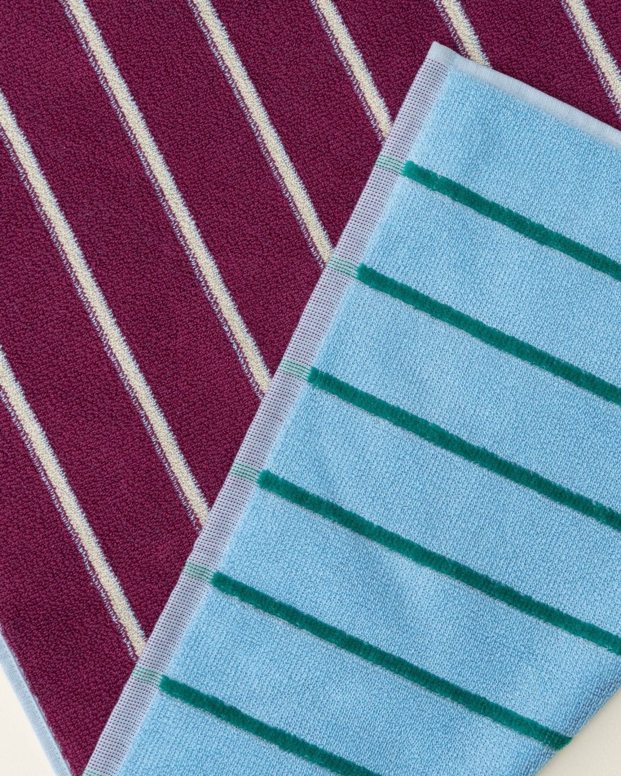 Tarta Gelatina - Wende-Handtuch • Plum / Sky Blue - ROSA ECK