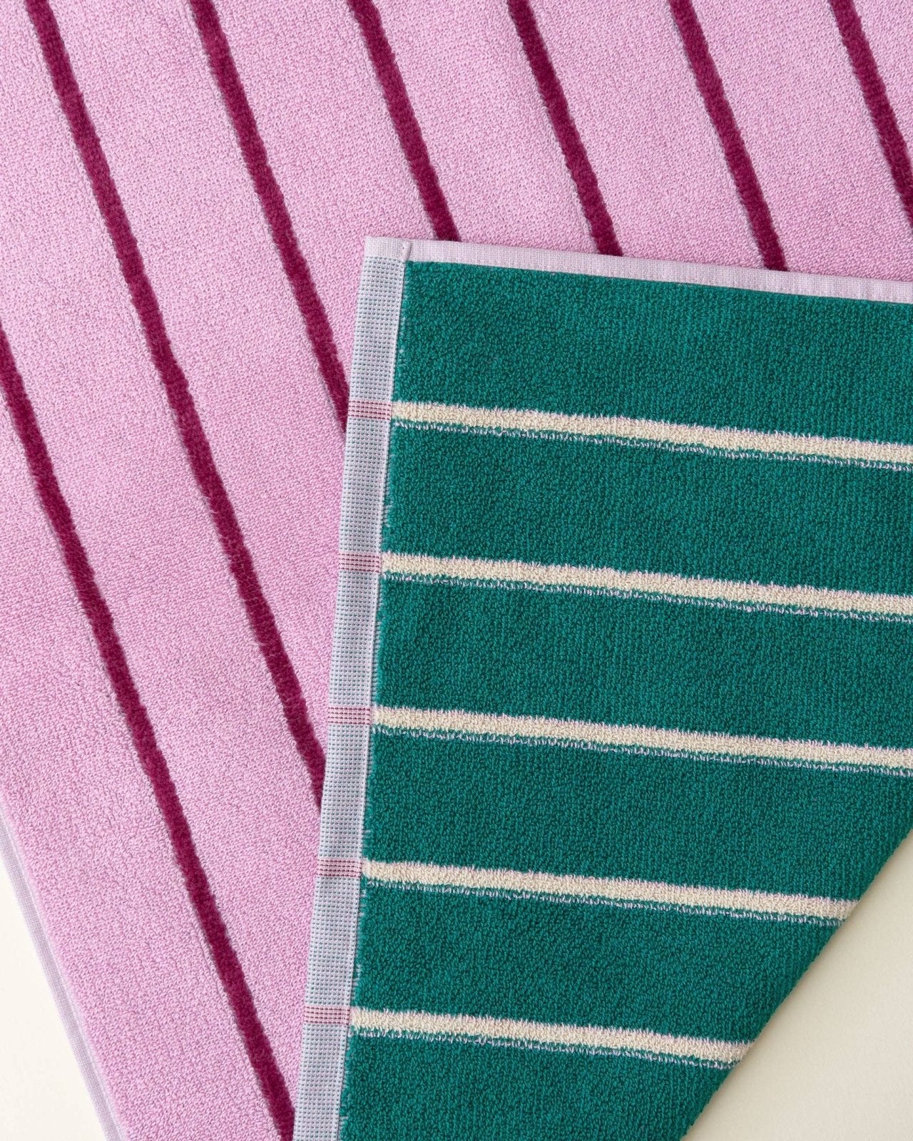 Tarta Gelatina - Wende-Handtuch • Teal / Pink - ROSA ECK