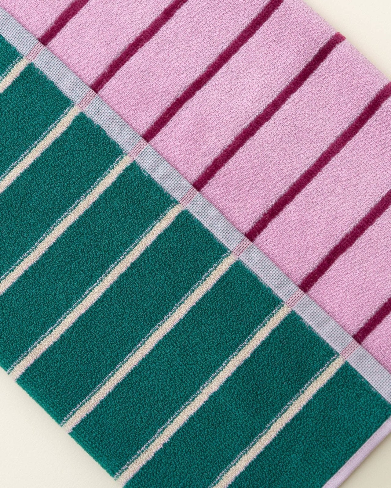 Tarta Gelatina - Wende-Handtuch • Teal / Pink - ROSA ECK