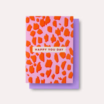 The Completist - HAPPY YOU DAY Grußkarte - ROSA ECK