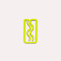 The Completist - MINI - MIAMI Kleines Lesezeichen • Chartreuse - ROSA ECK