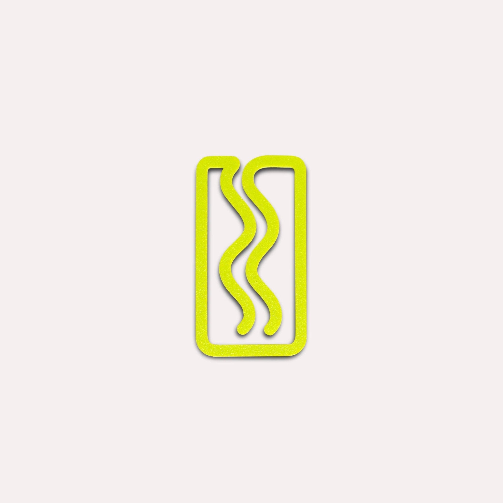 The Completist - MINI - MIAMI Kleines Lesezeichen • Chartreuse - ROSA ECK