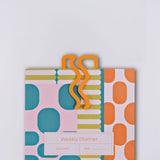 The Completist - MINI - MIAMI Kleines Lesezeichen • Chartreuse - ROSA ECK