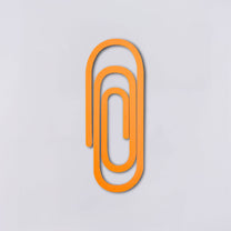 The Completist - PAPERCLIP Lesezeichen | Mandarin - ROSA ECK - Bookmark, Orange,