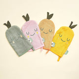the cotton cloud - Babywaschlappen 2er - Set aus Baumwollfrottee Mandarine - Waschlapppen - ROSA ECK