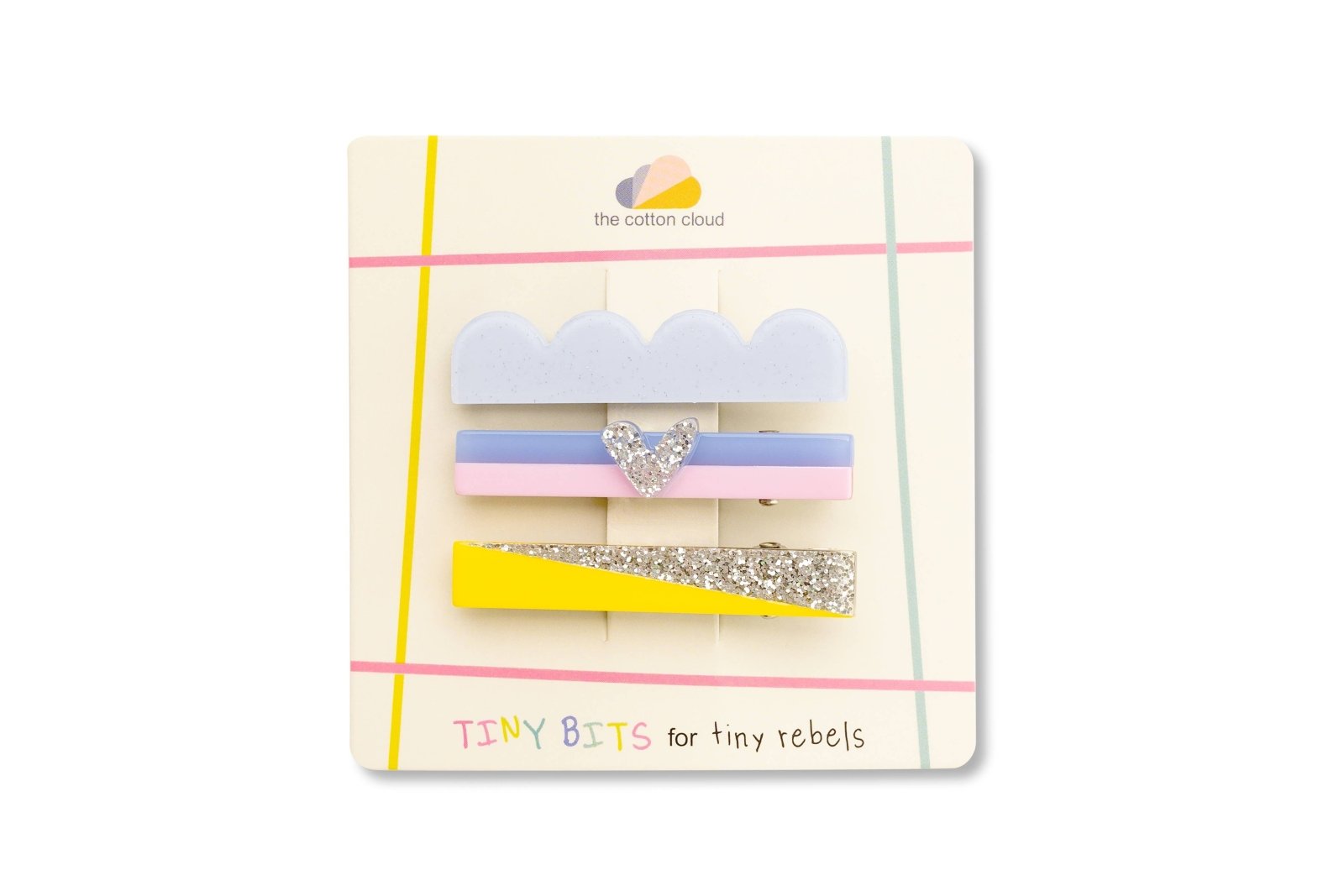 the cotton cloud - Kinder - Haarspangen 3er - Set • Glitter - Kinder - Haarspange - ROSA ECK