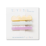 the cotton cloud - Kinder - Haarspangen 3er - Set • Waves Pastel - Kinder - Haarspange - ROSA ECK