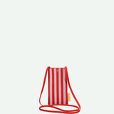 The Sticky Sis Club - KNITTED STRIPES Handytasche • cerise + ballet - ROSA ECK