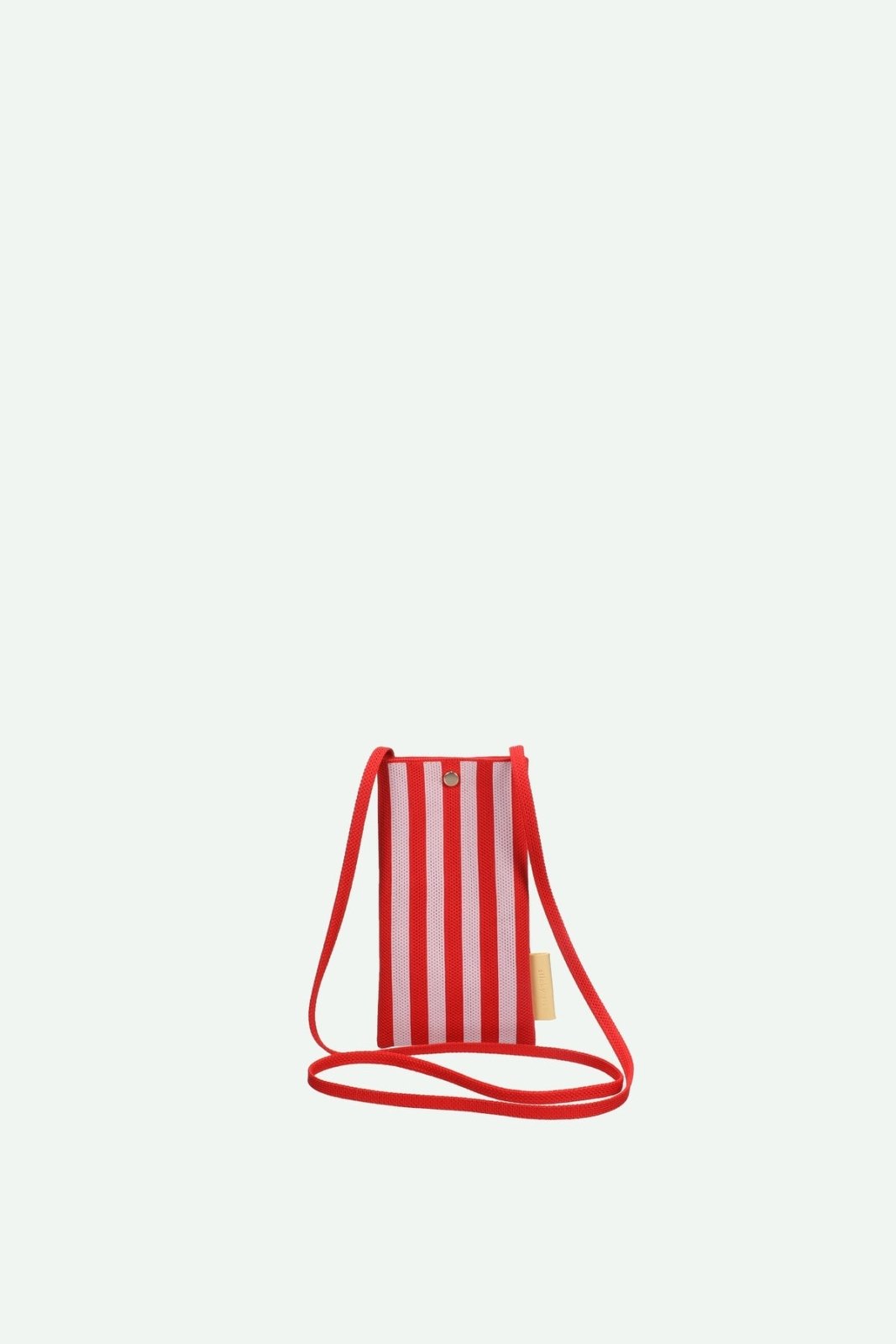 The Sticky Sis Club - KNITTED STRIPES Handytasche • cerise + ballet - ROSA ECK