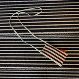 The Sticky Sis Club - KNITTED STRIPES Handytasche • mist + fig - Handytasche - ROSA ECK