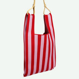 The Sticky Sis Club - KNITTED STRIPES Shopper • cerise + ballet - ROSA ECK