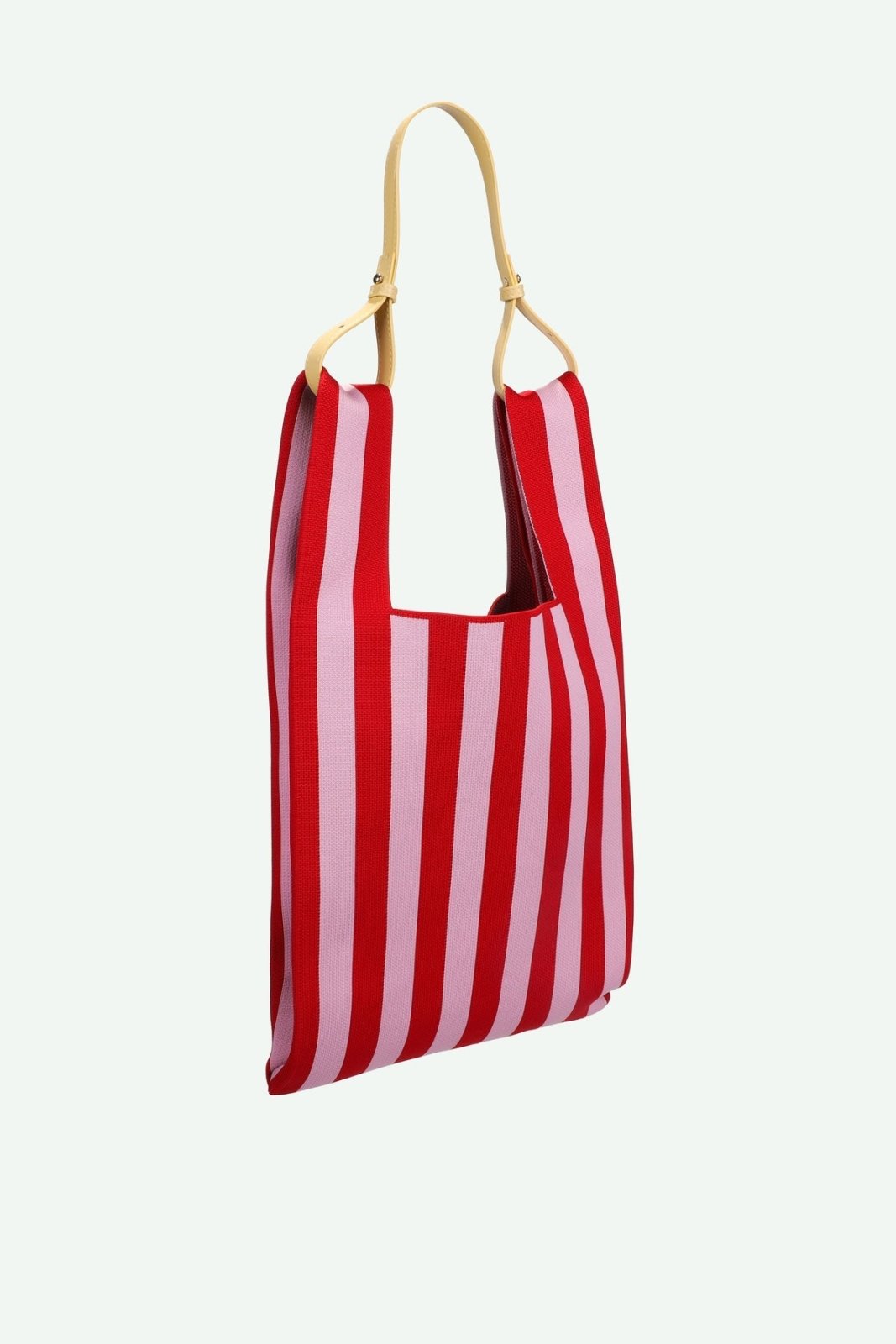 The Sticky Sis Club - KNITTED STRIPES Shopper • cerise + ballet - ROSA ECK