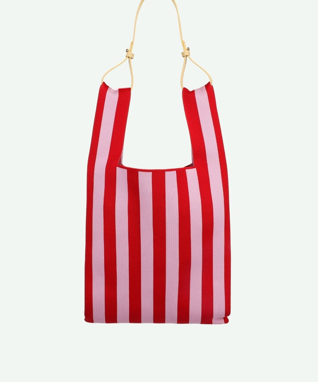The Sticky Sis Club - KNITTED STRIPES Shopper • cerise + ballet - ROSA ECK
