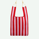 The Sticky Sis Club - KNITTED STRIPES Shopper • cerise + ballet - ROSA ECK