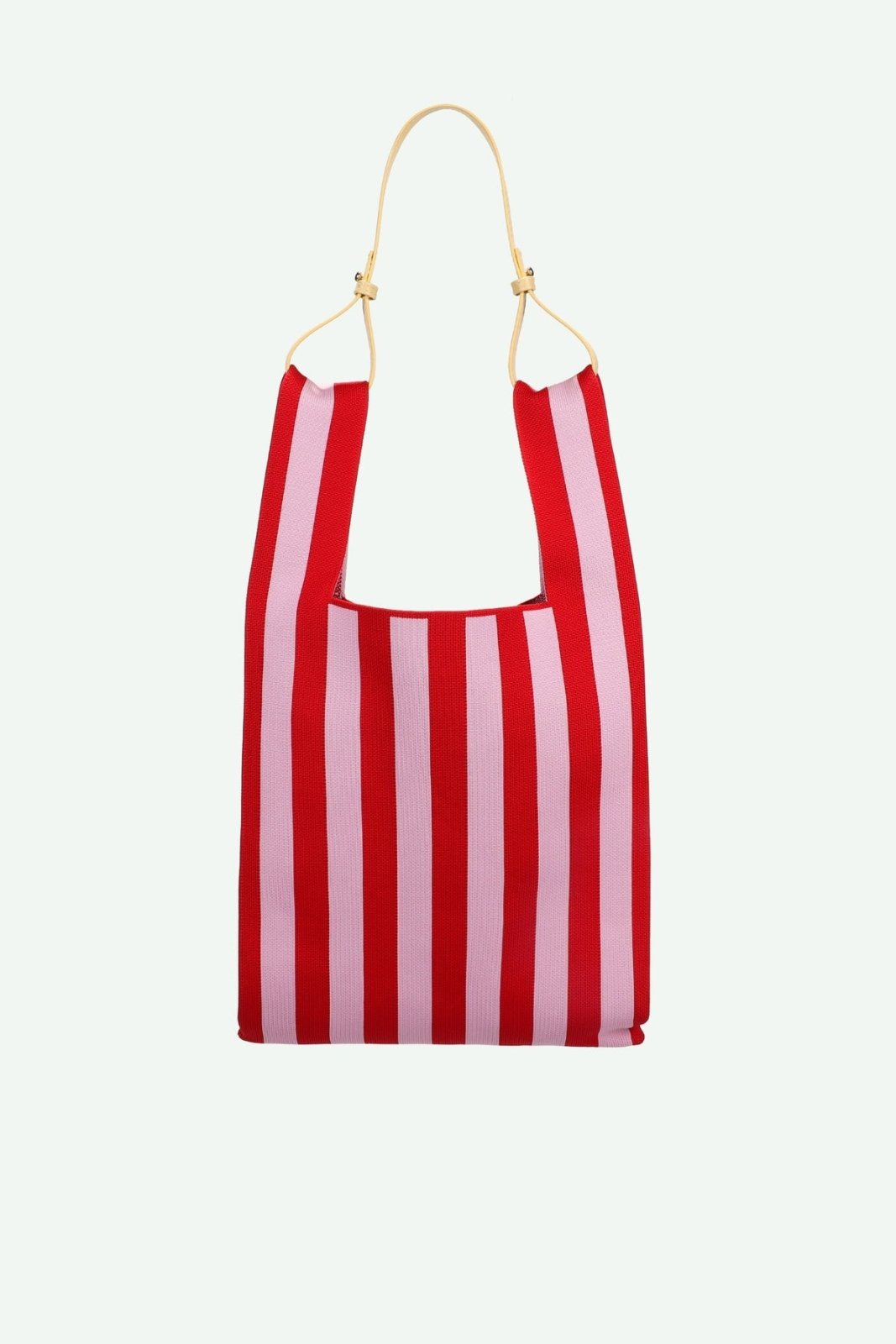The Sticky Sis Club - KNITTED STRIPES Shopper • cerise + ballet - ROSA ECK