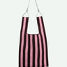 The Sticky Sis Club - KNITTED STRIPES Shopper • chocolate + bubblegum - Tasche - ROSA ECK Concept Store