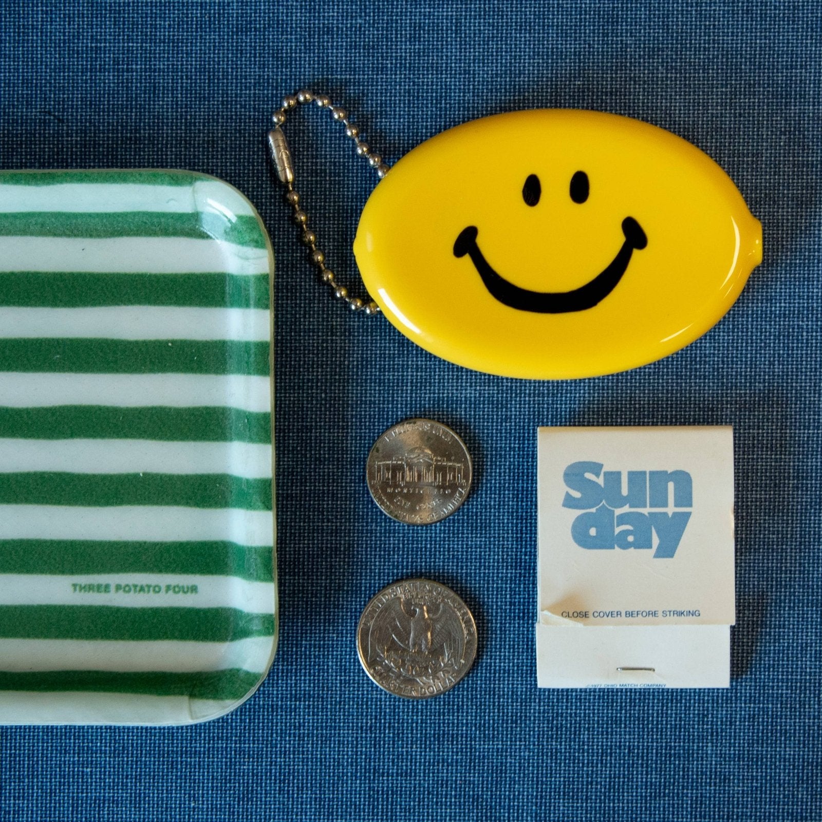 Three Potato Four - Geldbeutel • Happy Face Classic (Yellow) - ROSA ECK
