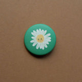 tinyday - GÄNSEBLÜMCHEN Button (37 mm) - ROSA ECK
