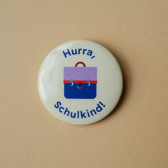 tinyday - HURRA SCHULKIND Button - ROSA ECK