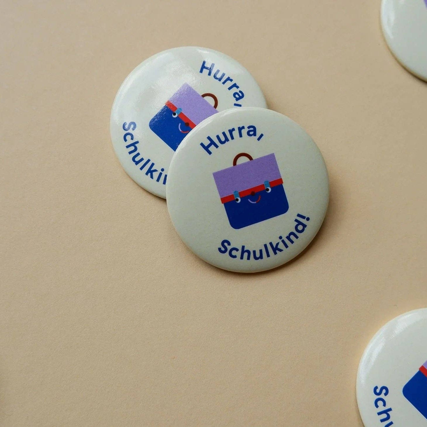 tinyday - HURRA SCHULKIND Button - ROSA ECK