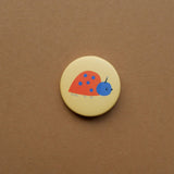 tinyday - MARIENKÄFER Button (37 mm) - ROSA ECK