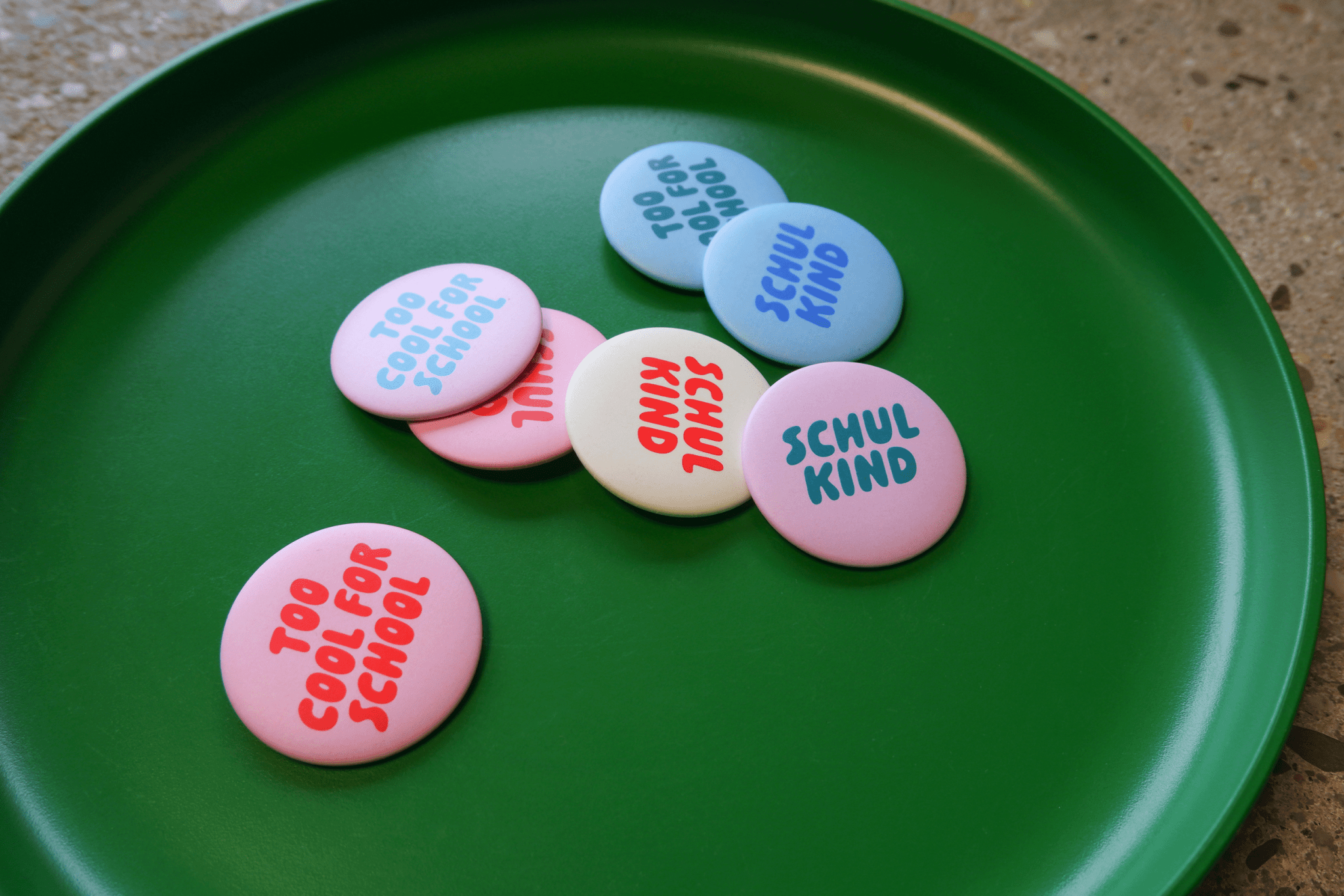 tinyday - SCHULKIND Button • Flieder - ROSA ECK