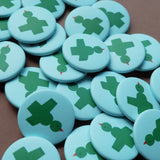 tinyday - VOGEL Button (37 mm) - ROSA ECK