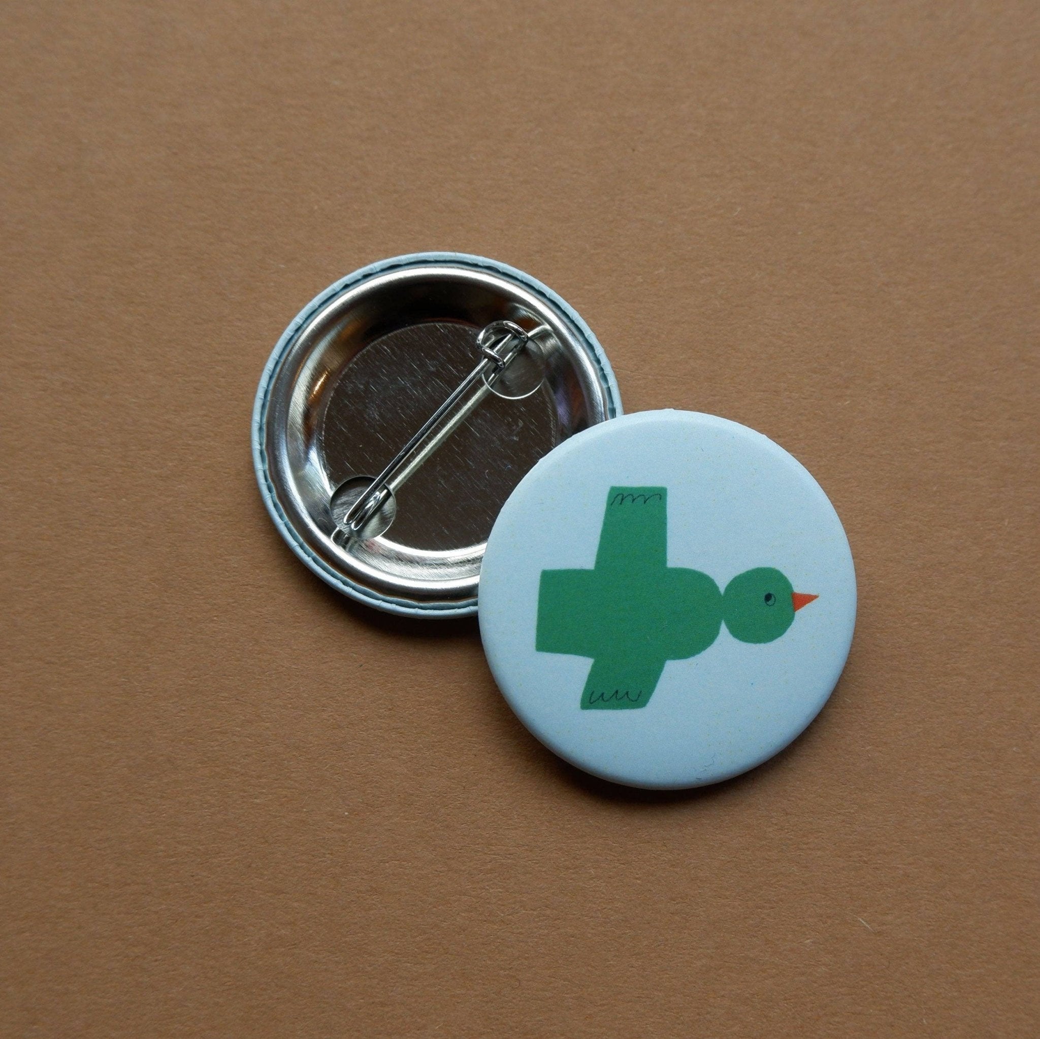 tinyday - VOGEL Button (37 mm) - ROSA ECK