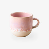 Keramiktasse mit Henkel in Beige, Rosa und Weiß