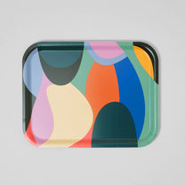 Wrap - ABSTRACT Serviertablett groß (36 × 28 cm) - ROSA ECK