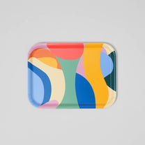 Wrap - ABSTRACT Serviertablett klein (27 × 20 cm) - ROSA ECK