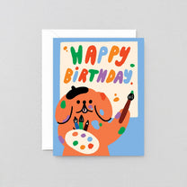 Wrap - ARTIST DOG Kinder-Geburtstagskarte - ROSA ECK