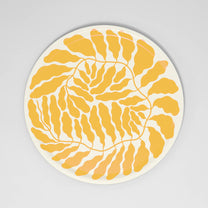 Wrap - BIG YELLOW LEAVES Großes rundes Serviertablett - Serviertablett - ROSA ECK