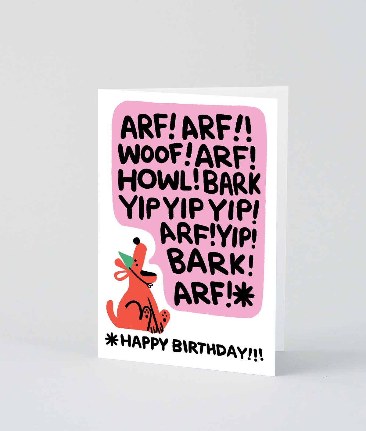 Wrap - BIRTHDAY BARK Grußkarte zum Geburtstag - ROSA ECK