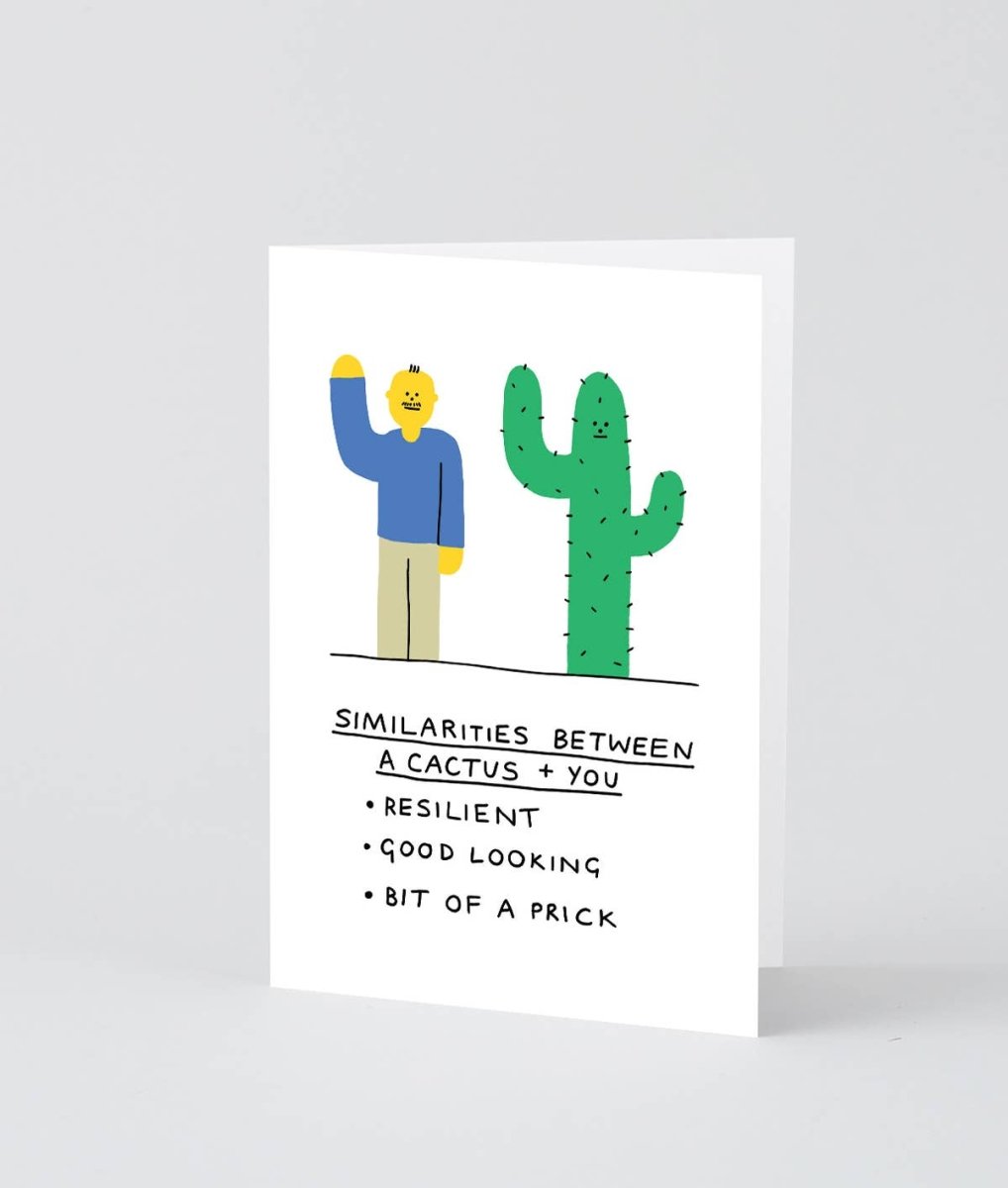 Wrap - CACTUS VS YOU Grußkarte - Grußkarte - ROSA ECK Concept Store