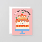 Wrap - CAKE & CHERRIES Kinder-Geburtstagskarte - ROSA ECK