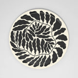 Wrap - Charcoal Leaves Large Round 15" Birch Serving Tray - ROSA ECK Concept Store