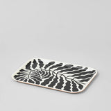 Wrap - Charcoal Leaves Small Rectangle Birch Serving Tray - ROSA ECK Concept Store