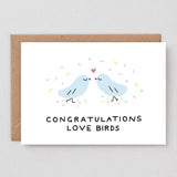 Wrap - CONGRATS LOVE BIRDS Grußkarte - Grußkarte - ROSA ECK Concept Store