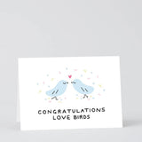 Wrap - CONGRATS LOVE BIRDS Grußkarte - Grußkarte - ROSA ECK Concept Store