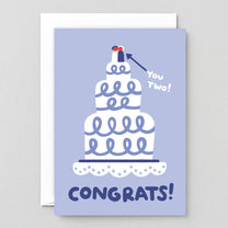 Wrap - CONGRATS WEDDING CAKE Grußkarte zur Hochzeit - ROSA ECK