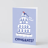 Wrap - CONGRATS WEDDING CAKE Grußkarte zur Hochzeit - ROSA ECK