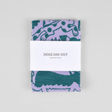 Wrap - DOGS DAY OUT Geschirrtuch | Lila/Grün - Geschirrtuch - ROSA ECK Concept Store