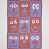Wrap - FACES Geschirrtuch (50 × 70 cm) • Blue/Brown - ROSA ECK