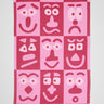 Wrap - FACES Geschirrtuch (50 × 70 cm) • Pink/Maroon - ROSA ECK