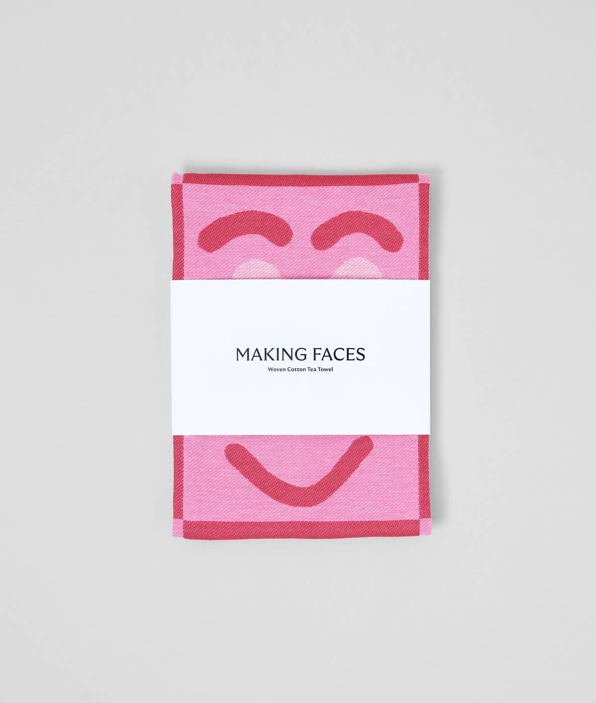 Wrap - FACES Geschirrtuch (50 × 70 cm) • Pink/Maroon - ROSA ECK